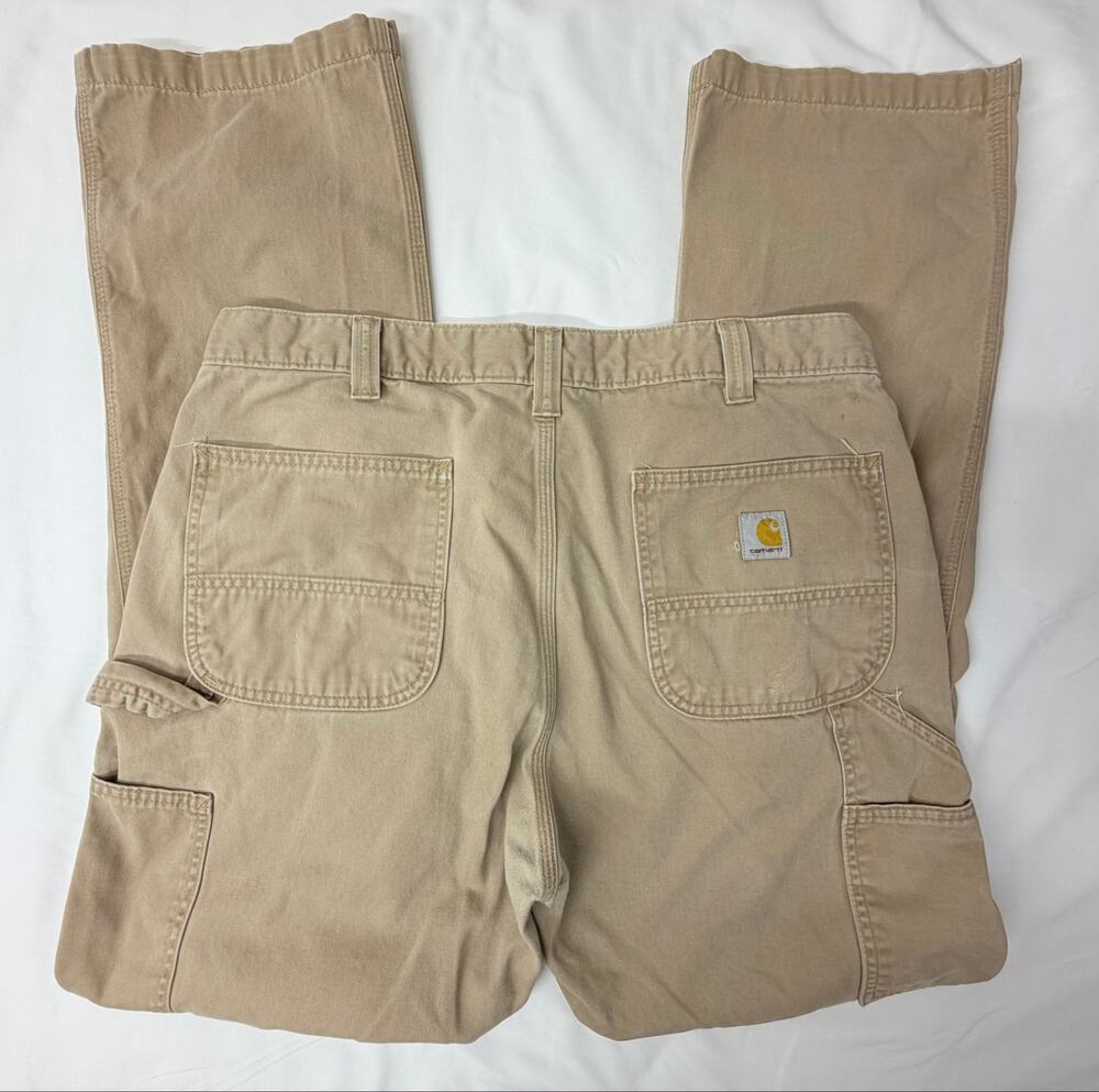 Carhartt Relaxed Fit Carpenter Work Pants Khaki 38x34 Men’s Utility Dungaree